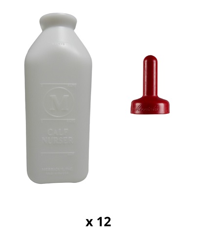 Mungitura - Impianto di mungitura - Mungitrice - 205372-01 - Super Calf Snap On Bottle 3qt/2,84l incl. Snap On (12 pezzi) - Accessori - Super Calf Nipple